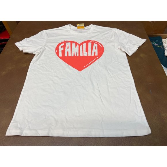 Latino Heritage Month Adult Gender Inclusive Familia Short Sleeve T-Shirt - Whit - Picture 3 of 7